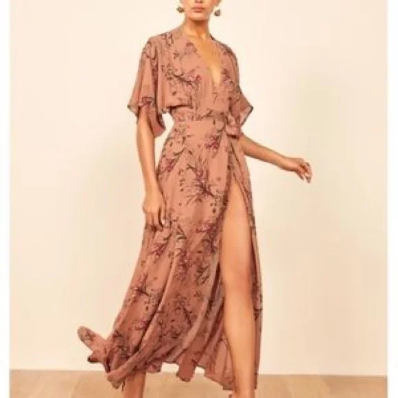 Reformation Winslow Cecile Maxi Kimono Dress XS
